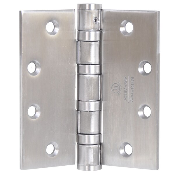 Mckinney Oil Bearing Butt Hinge, 4-1/2" x 4-1/2", US26D, ElectroLynx, Heavy T4A3786 4-1/2X4-1/2 26D POE - main